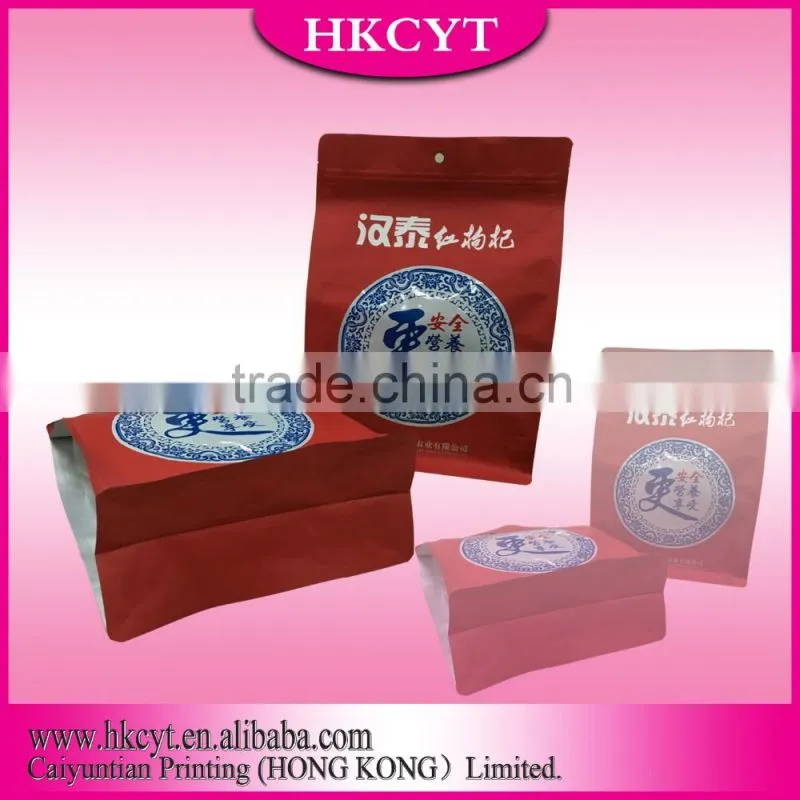 High Grade Organic Dried Goji Berries Stand Up Plastic Packaging Bags