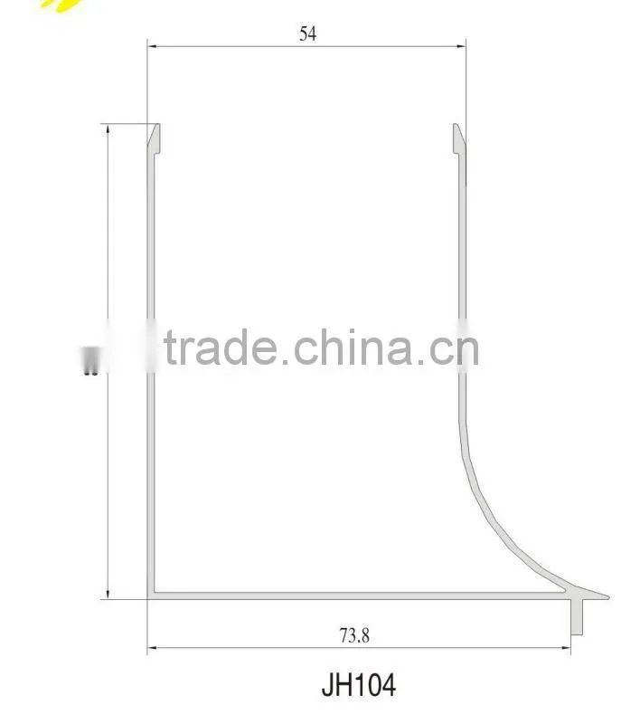 Aluminum profile for cleanroom
