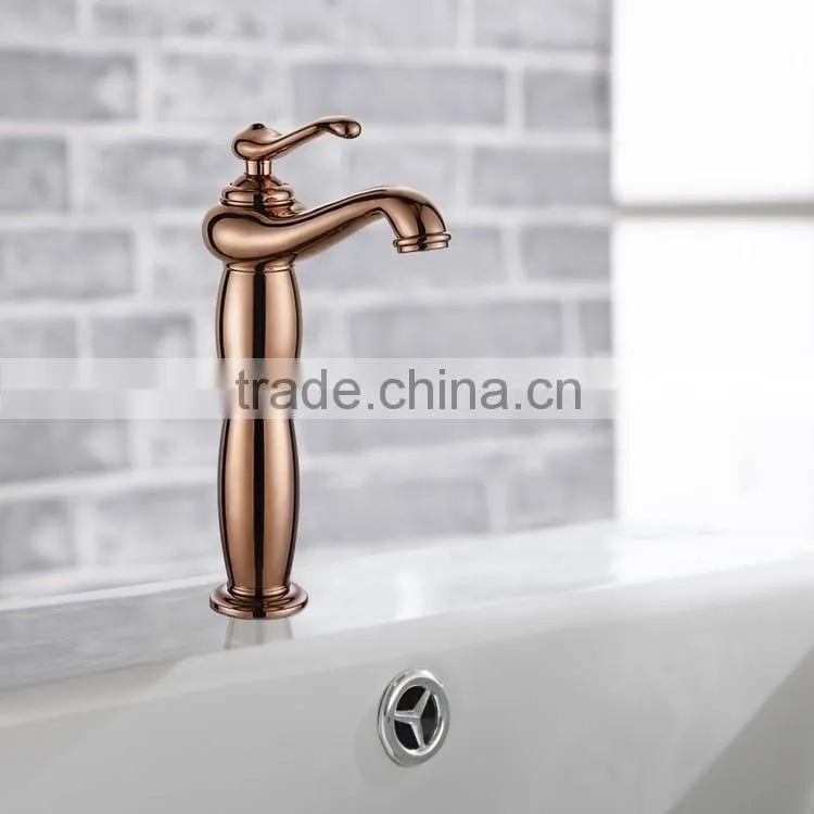 Solid Brass Rose Golden Classical Basin Faucet BNF032BH