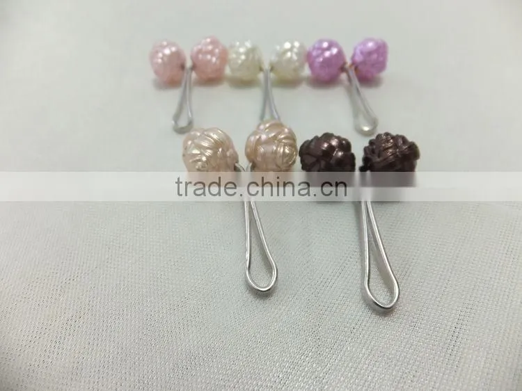 Cheap Price Popular Round Muslim Scarf Clips and Brooches Dubai Hijab Clips PDJ0126