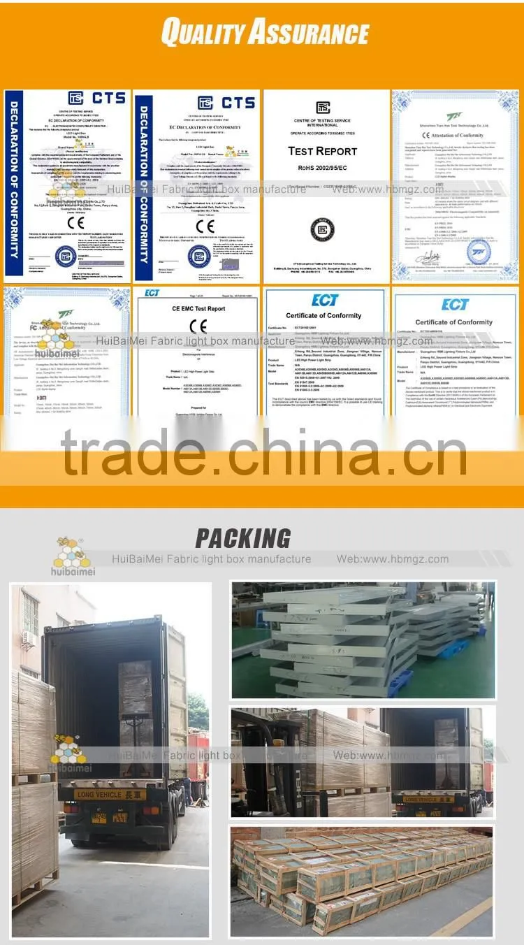 Bestsell Aluminium Textile LED Display Signboard