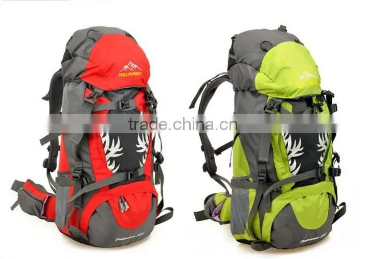 popular Outdoor Camping durable hiking drawstring backpack 65L