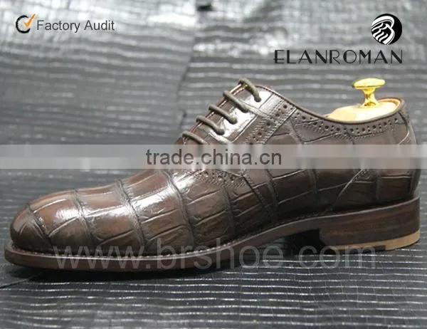 Classic handmade fashion crocodile leather shoes