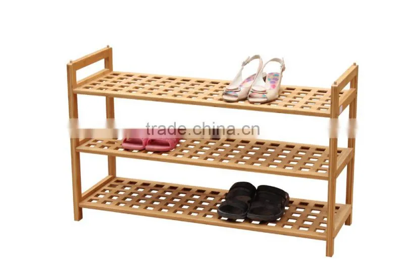 wooden shoe rack