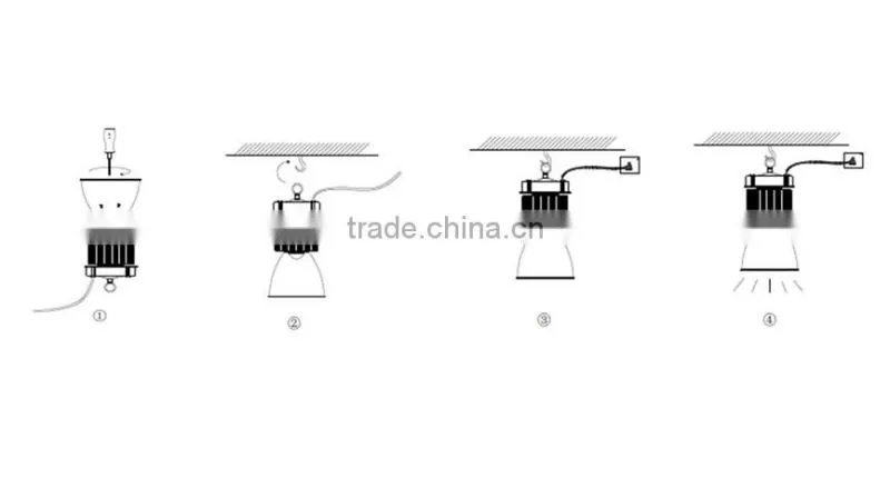 China supplier ARM ip54 Ra70 led high bay light work light 120w