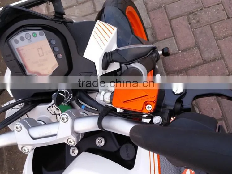 BJ-OC-011C-OR Aluminum CNC Front Brake Motorcycle Fluid Reservoir Oil Cap Cover for KTM DUKE 125/200/390