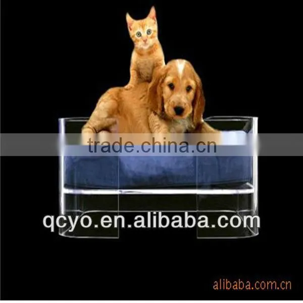 acrylic pet dog beds with removable cushion