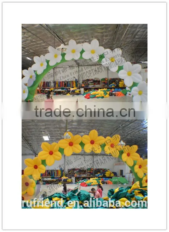 White wedding inflatable arch inflatable arch inflatable arch flower festival opening ceremony arches wholesale
