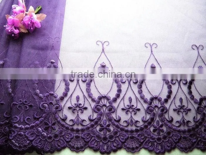 Best embroidery net organza lace trim