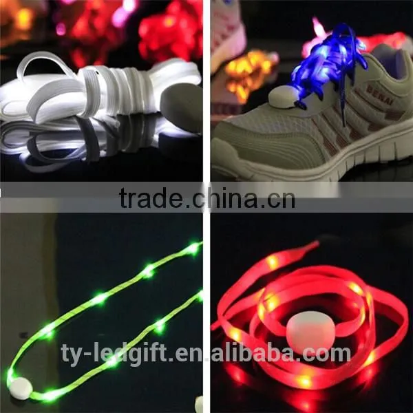 led flash shoe lace nylon nylon shoe lace led lighted