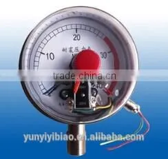 Vacuum electrical contact pressure gauges