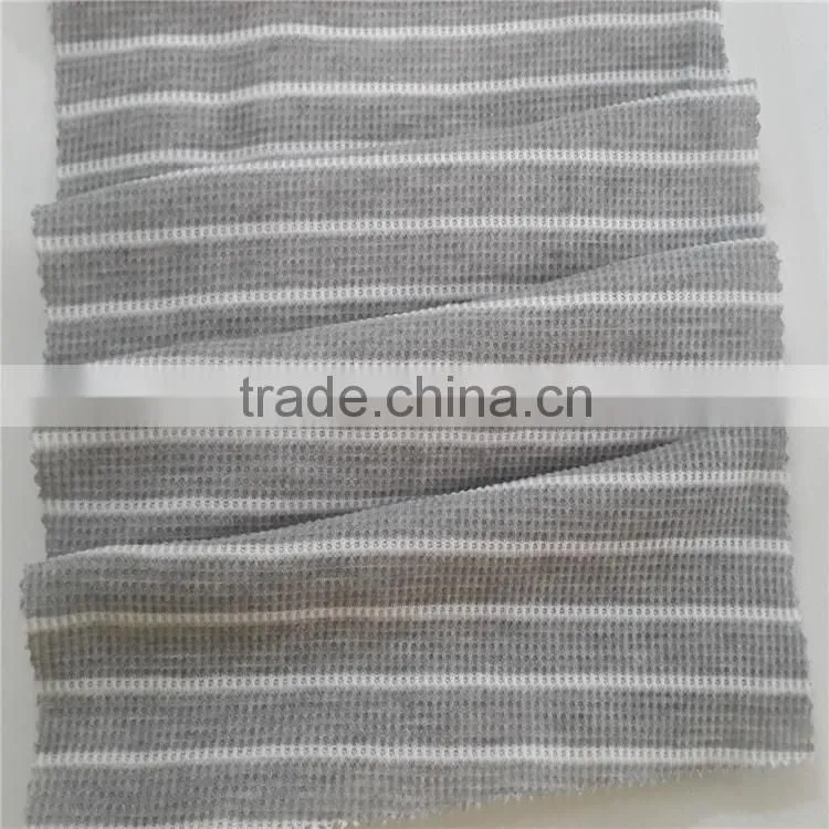 staple fibres yarn dyed fabric polyester color-stripes fabric