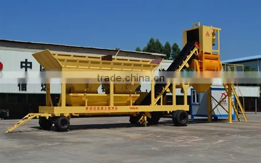 YHZS series Mobile Concrete batching Plant with CE ISO9001 hot sale on market