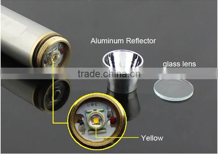 Goread C5 R2 stainless led torch flashlight Jade identification yellow color 60g