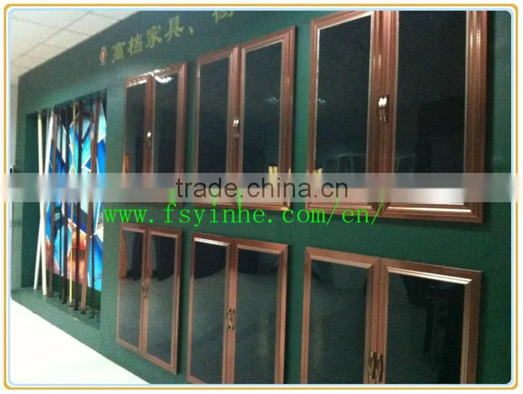 aluminium kitchen cabinet double-sided glass door