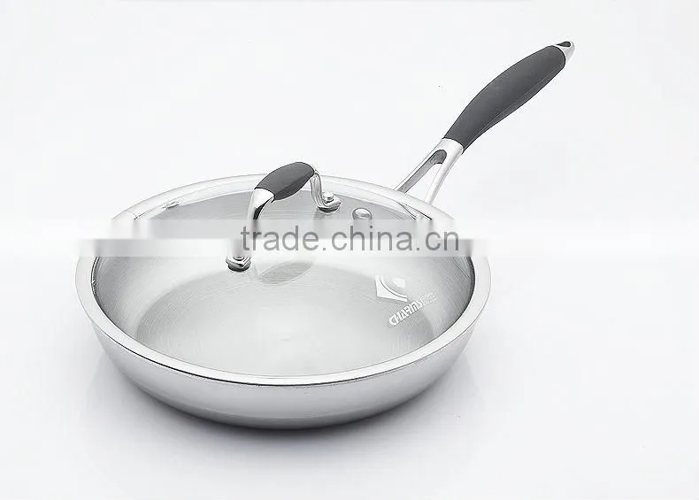 Charms Induction bottom Stainless Steel No oil ceramic coating pan
