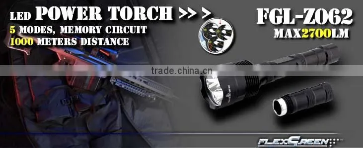 30w rechargeable aluminum 3xt6 3000 lumen xml T6 led flashlight