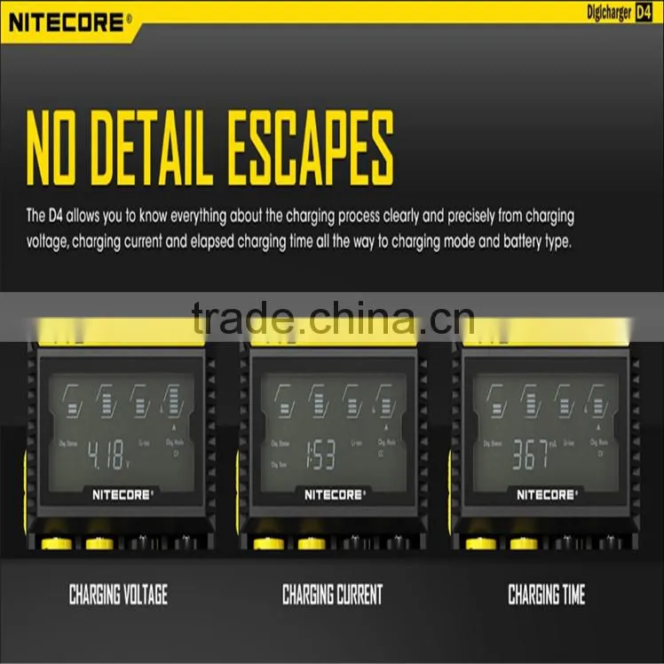 Hot seller Nitecore Charger i2 i4 d2 d4/diesel generator battery charger Nitecore D4 battery charger