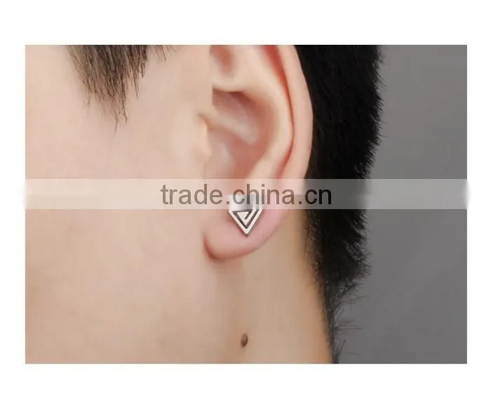 hot selling product professional manufacturer steel triangle shaped earrings