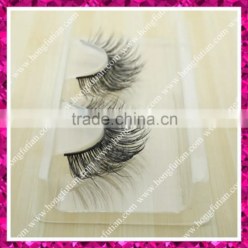 Wholesale Factory Price 100% real siberian mink fur false eyelash ; mink fiber lashes strip fake eyelashes
