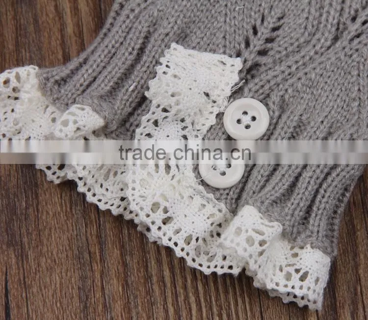 Wholesale Fashion Acrylic Knitted Leg Warmers Crochet Womens Lace Leg Warmers