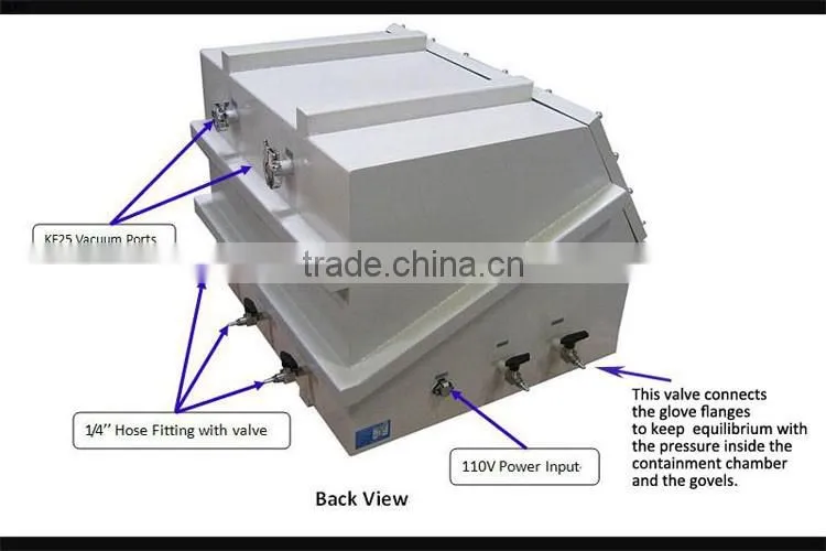 Laboratory Vacuum Glove Box with Airlock Chamber for Sale