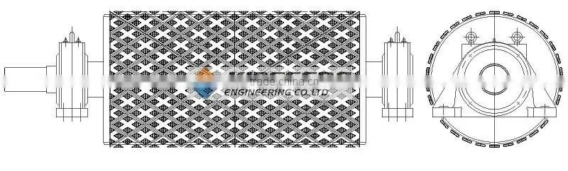 95 alumina ceramic tiles lined snub pulley lagging