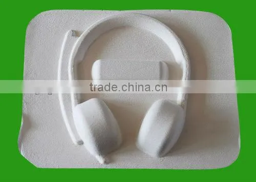 New 100% Biodegradable Protective Headphone Molded Pulp Paper Trays Packing