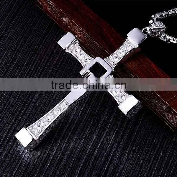 Antique Large Silver Cross Pendants For Necklace Best Sell