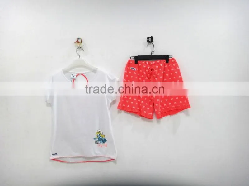 Leisure simple Behind the small sexy with refreshingly loving heart shorts pajamas women