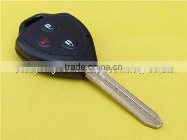 2+1 buttons Toyota plastic remote car key case with soft buttons