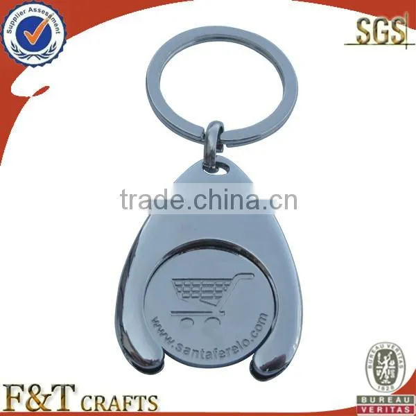 custom available colorfulmetal trolley coin keychain holder