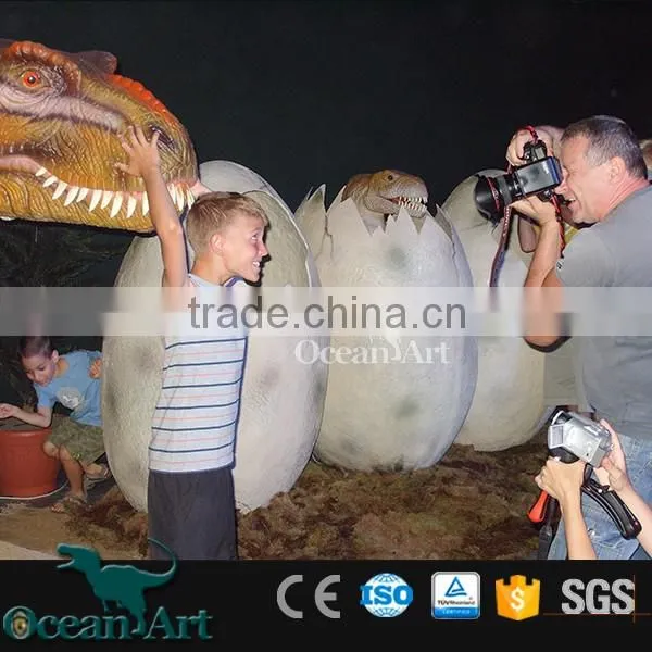 OA-1017 Fiberglass dinosaur eggs for taking photos