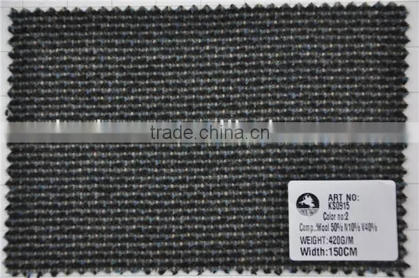 Hot sell high quality wool viscos nylon blend woolen fabric for fashion coat