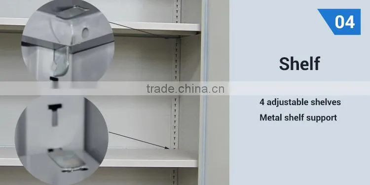 Lockable standard size metal book cabinet