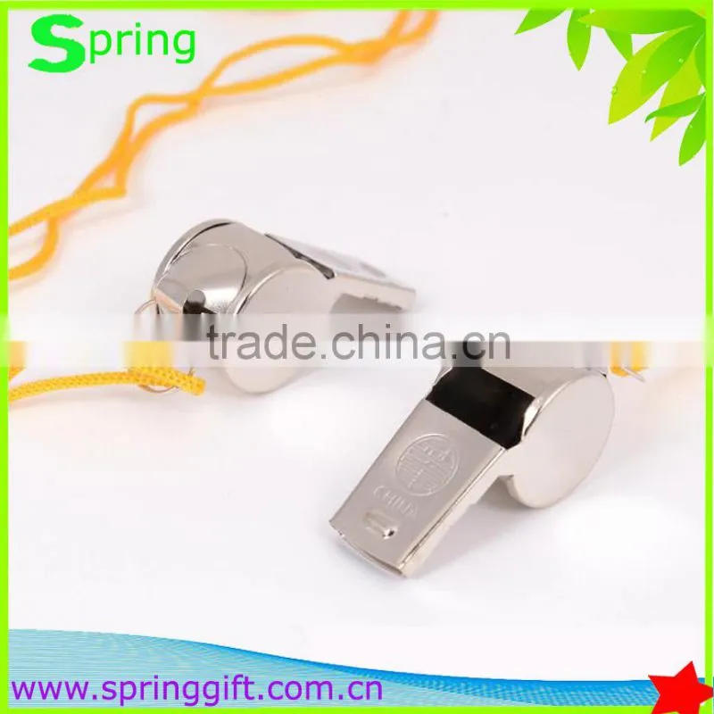 custom metal iron whistle with lanyard key chain