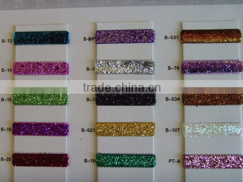 colourful metallic velvet Trim