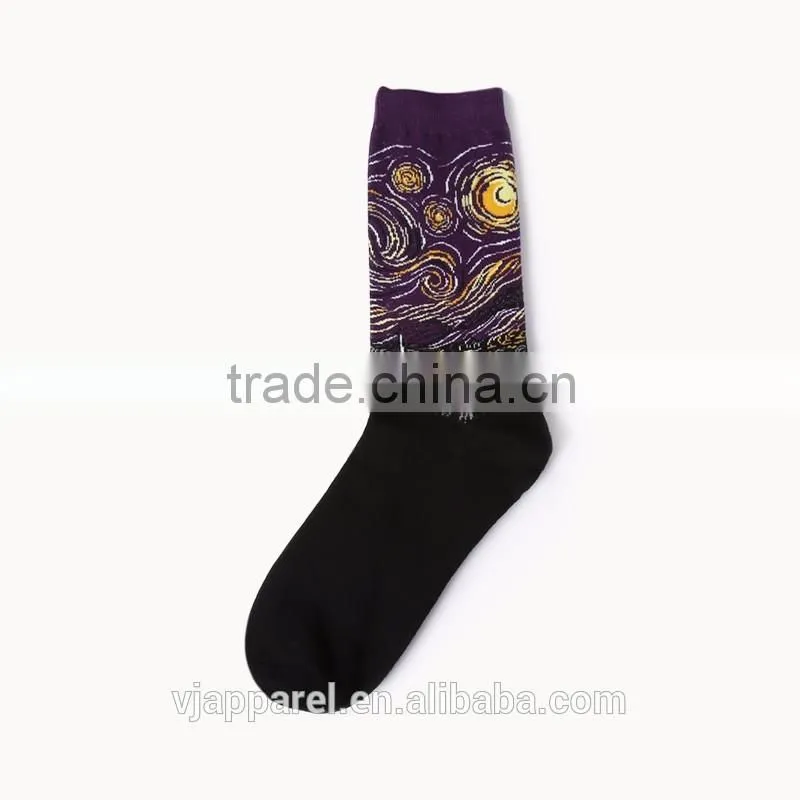 Painting Art Men Women Socks Funny Novelty Starry Night Vintage Retro Socks