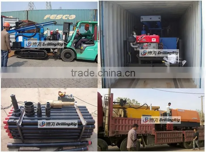 Rock DTH RIg High Air Pressure DFQ-200 air compressor drilling rig