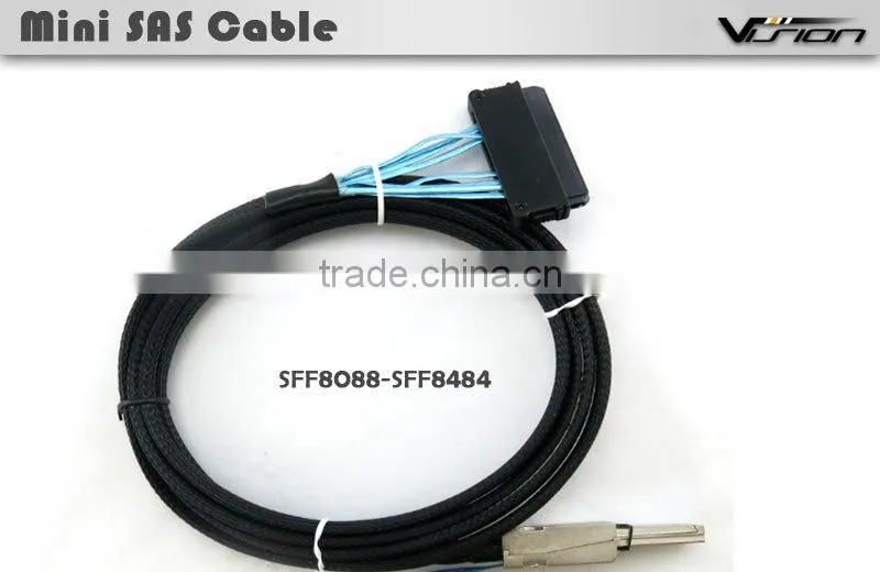 1m External Mini SAS 26pin (SFF-8088) Male to Internal Mini SAS 32pin (SFF-8484) female Cable