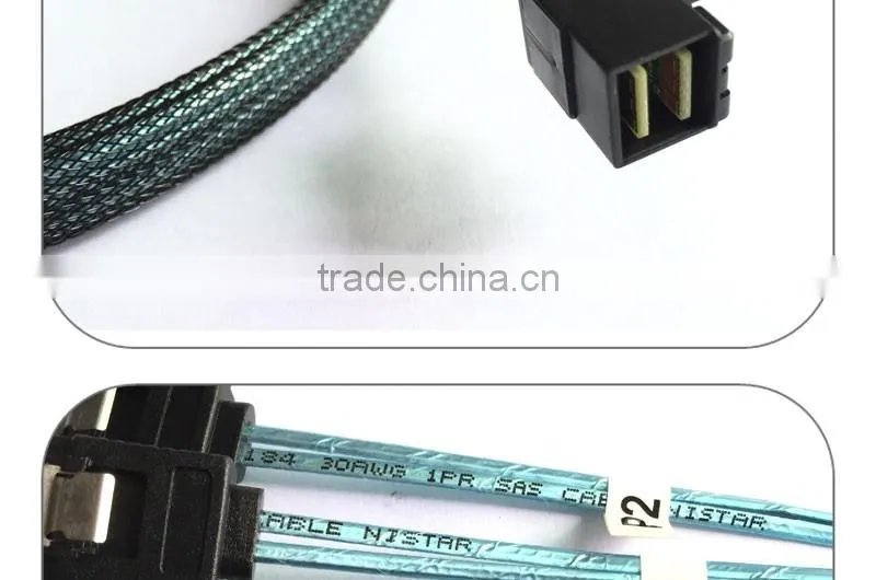 Internal HD Mini SAS SFF-8643 to 4 SATA Forward Breakout Cable
