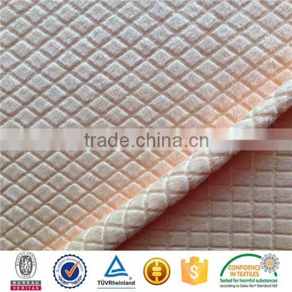 wholesale 100%polyester embossed velvet car seat fabric