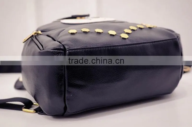 Online shop China backpack cute bear backpack fashion leather lady backpack