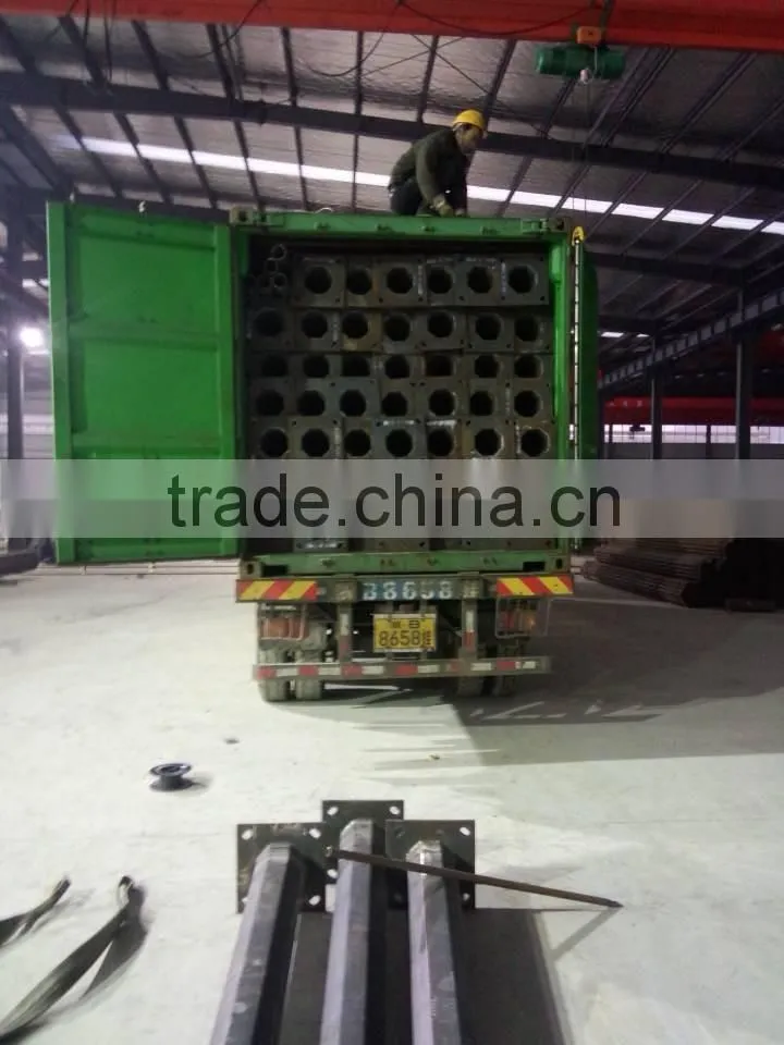 Q235B steel light column light pole base plate welding details