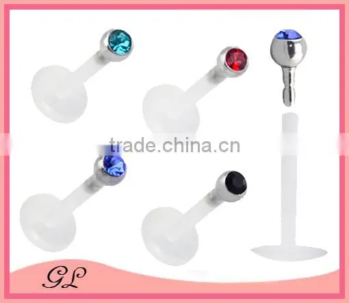 Simple custom labret piercing jewelry