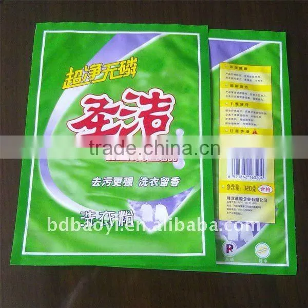 Plastic bags for washing powder packaging