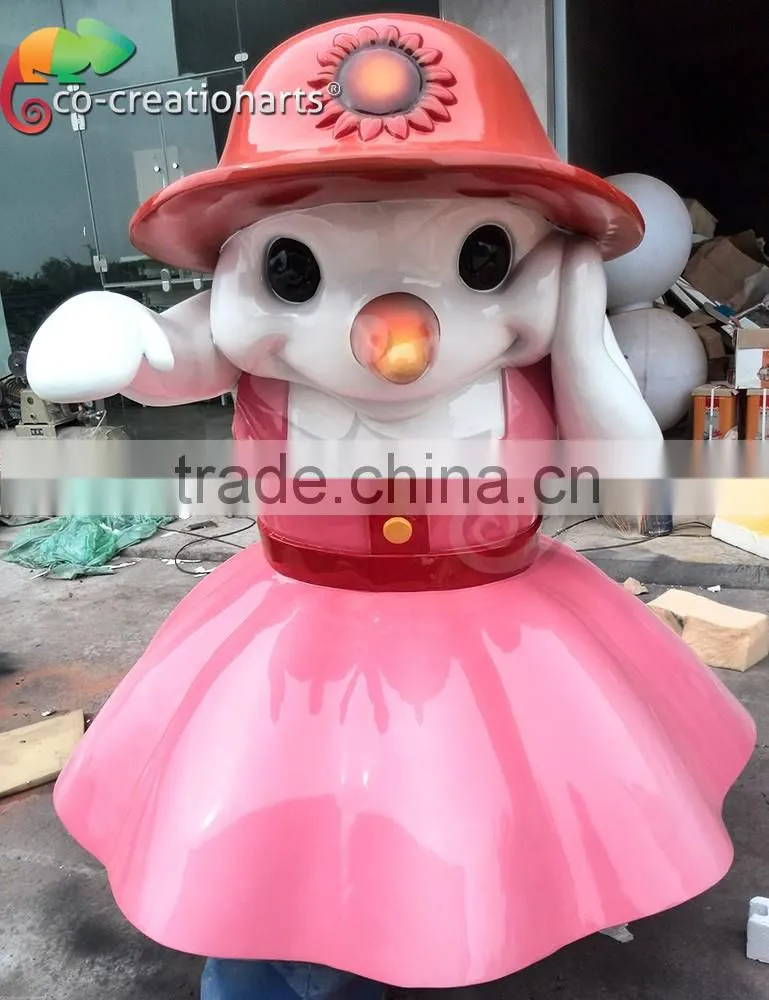 Fiberglass cartoon characters for garden decoration statue