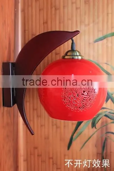 LED wooden wall mounted infrared ceramic wall lamp elegant