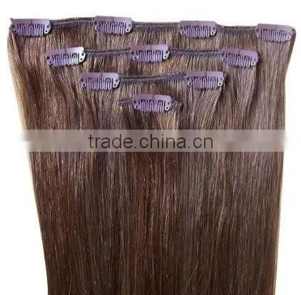 Wholesale Discount 100% human remy Cheap indian hair clip in extensions