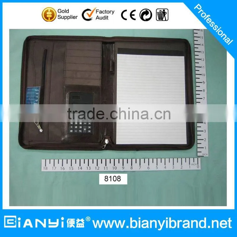 Fashion High Quality A4 PU Leather Portfolio Folder